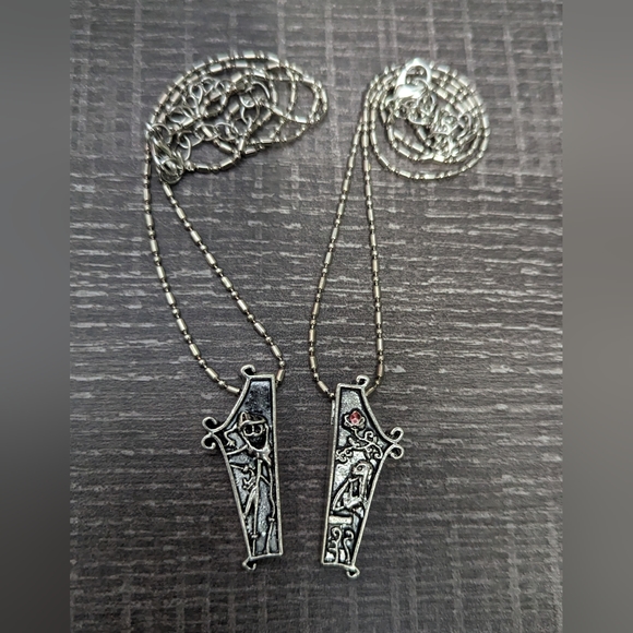 Jack Skellington and Sally Valentine's Day Necklace Set, NWOT - Picture 4 of 4